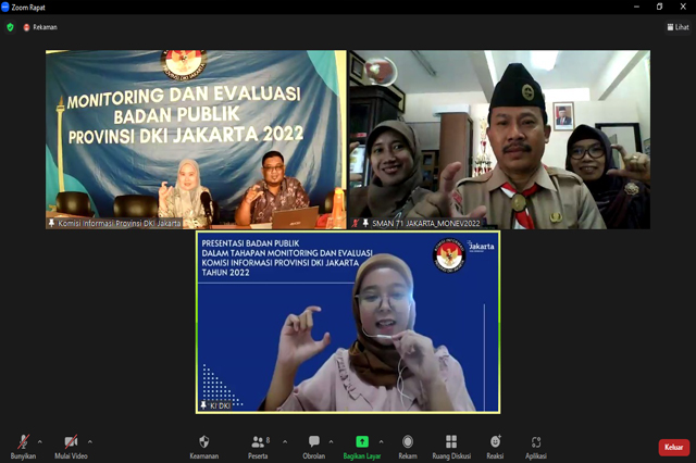 SMAN 71 Jakarta Tingkatkan Pelayanan Informasi Publik Melalui Presentasi Monev 2022