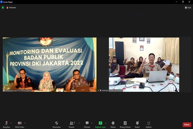 KI DKI Apresiasi SMPN 95 Jakarta Tuntas Ikuti Tahapan Presentasi Monev 2022