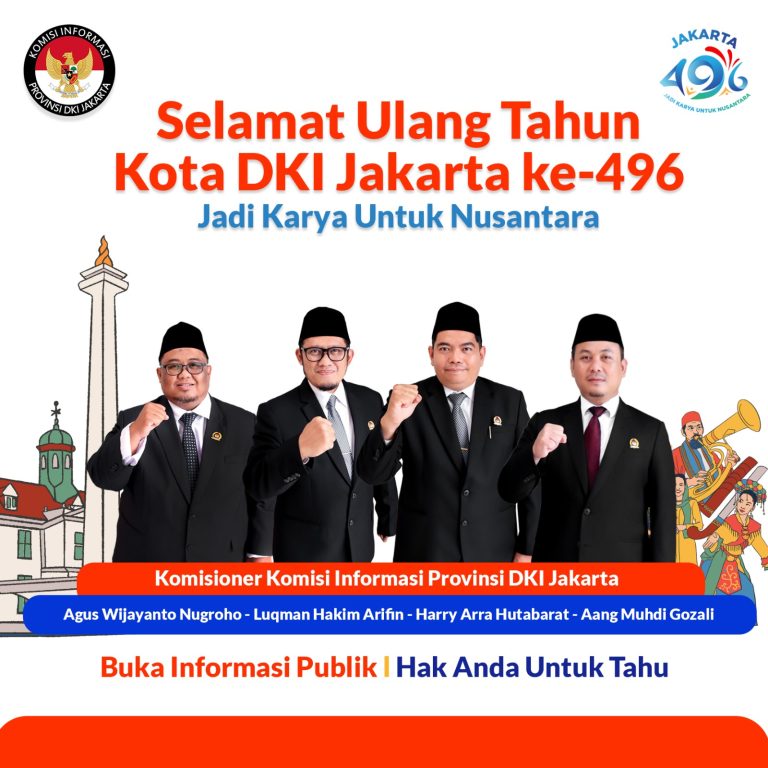 HUT DKI Jakarta ke-496, KI DKI Jakarta: Turut Berkarya Perkokoh Layanan Informasi Publik dan Hak Atas Informasi