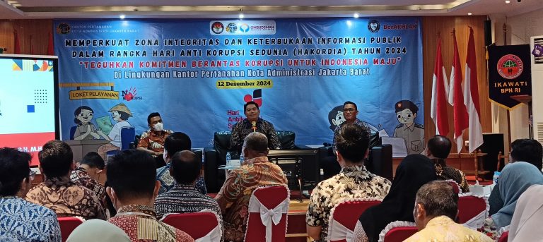 Ketua KI DKI Jakarta Jadi Narasumber Peringatan Hari Antikorupsi Sedunia 2024 di Kantah Jakbar, Ini Pesannya